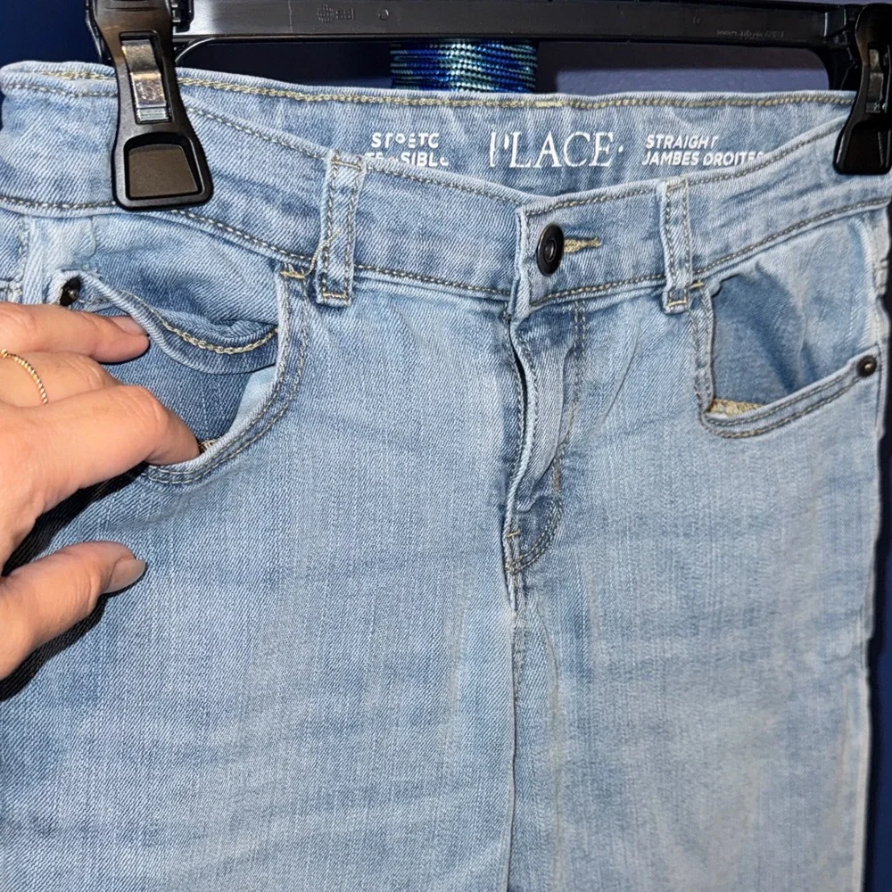 The Children's Place - Light Blue Wash Straight Leg Jeans Size 10